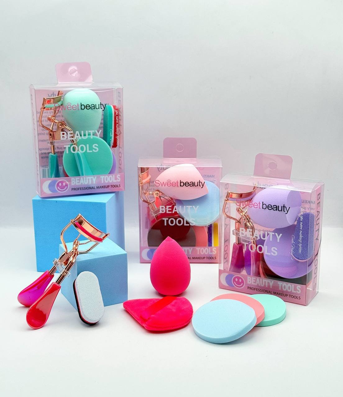 💖  SET DE ESPONJAS + RIZADOR ( 7pcs) 💖