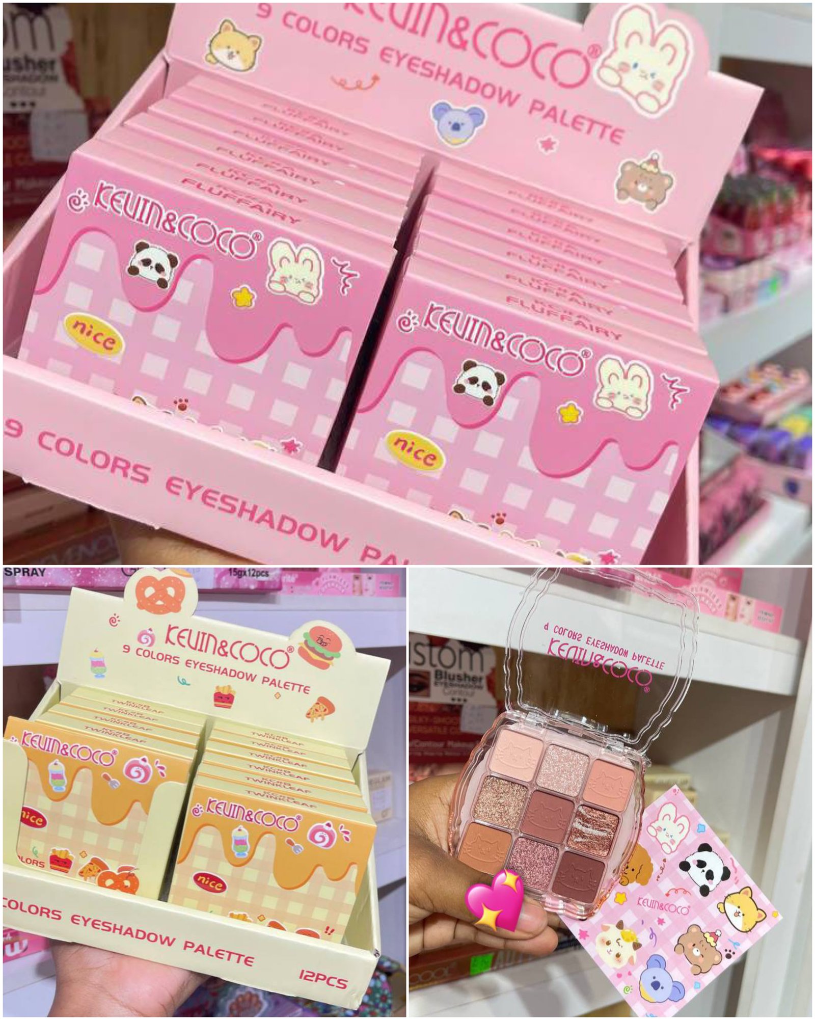 PALETA DE 9 SOMBRAS 😍 KEVIN Y COCO⭐️💖