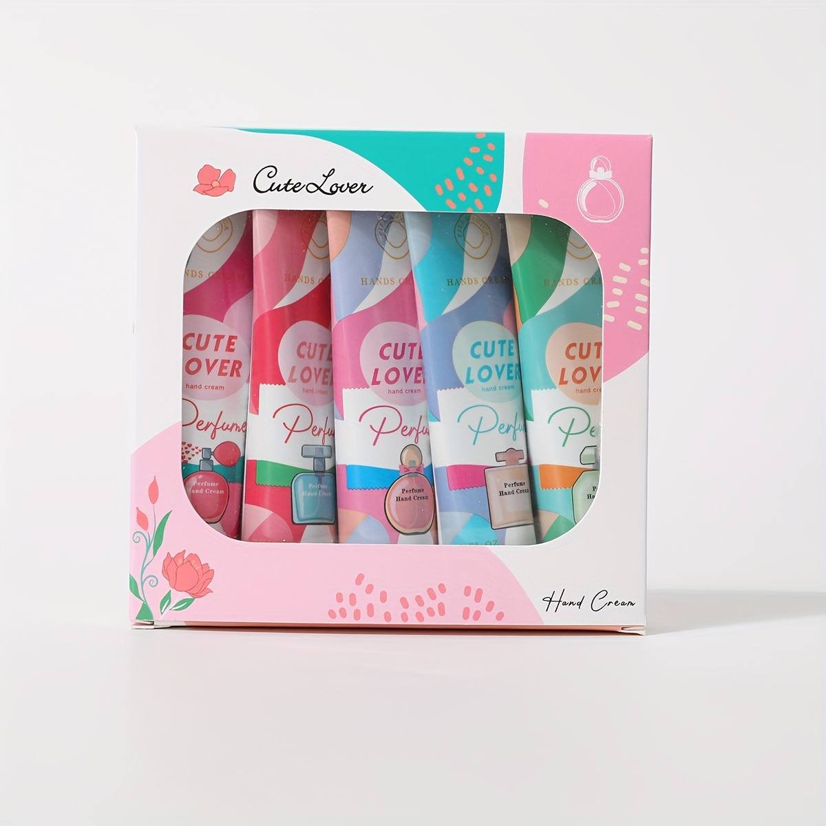 🤗 Caja cute con 5 cremas de manos perfumadas 🤚🍨 
