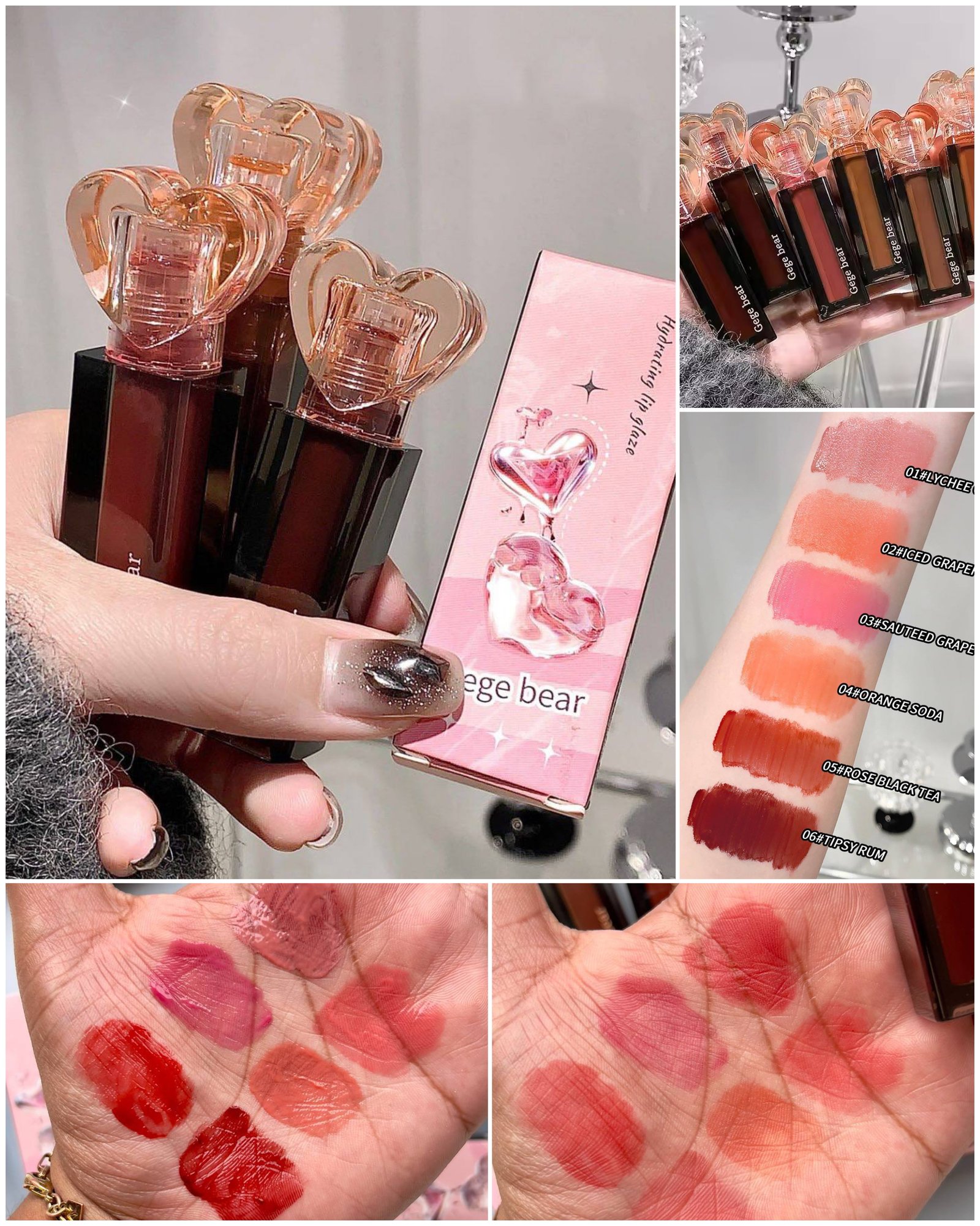 💖 LIP GLAZE HYDRATING CORAZÓN 💖 Original Gege Bear 🧸  NUEVO PRECIO ‼️