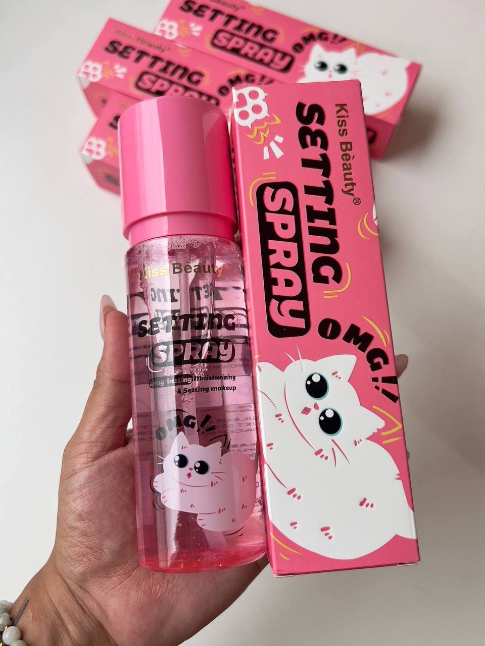 Spray fijador de maquillaje 💖 CAT 🥺 Kiss Beauty 😍