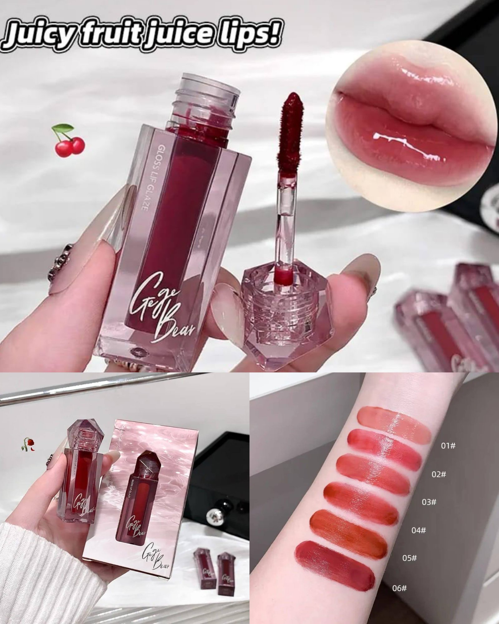 Lip glaze cuarzo 🤗 Gege bear 💖