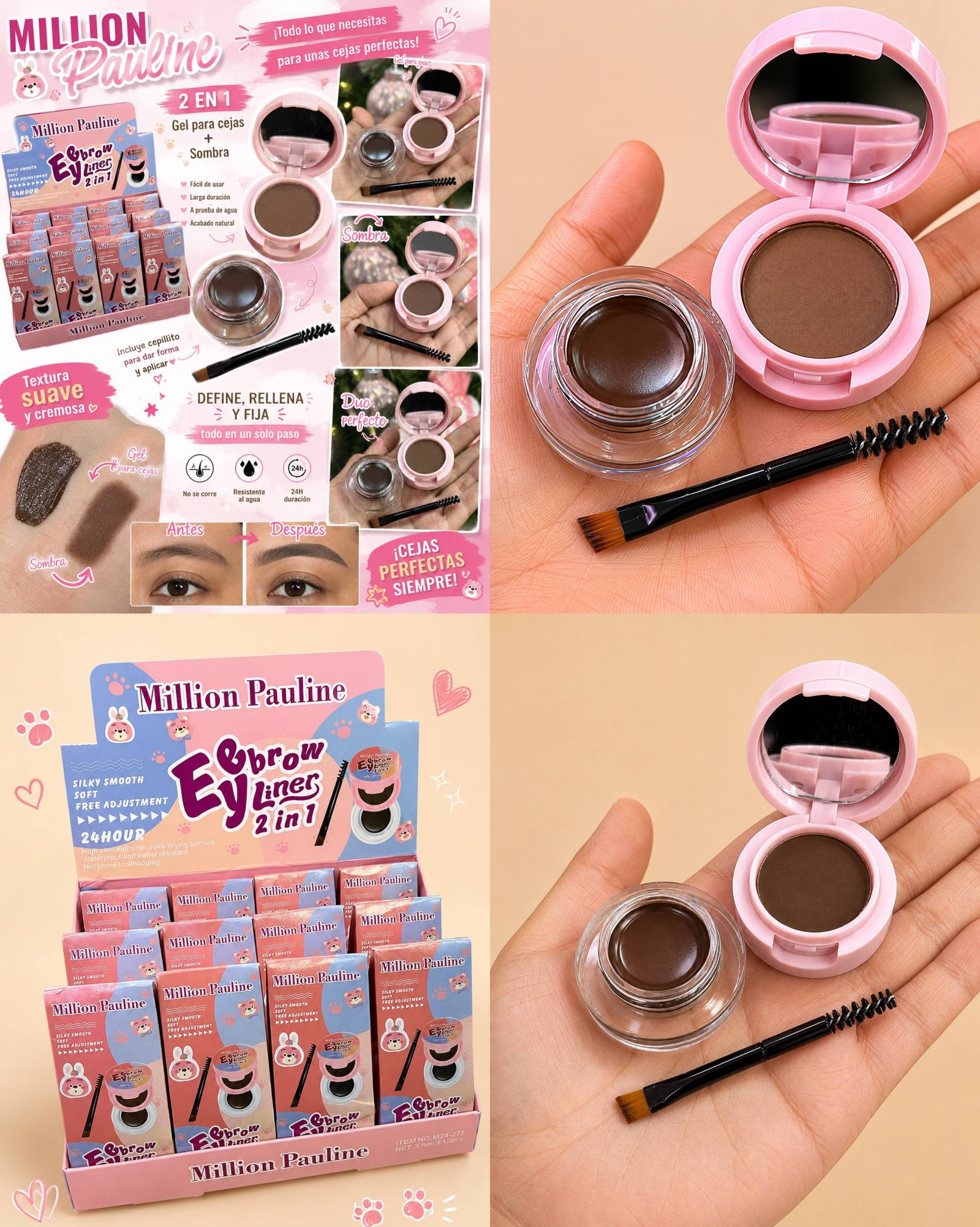💖 2 EN 1 POMADA DE CEJAS 💖 Original Million Pauline✨