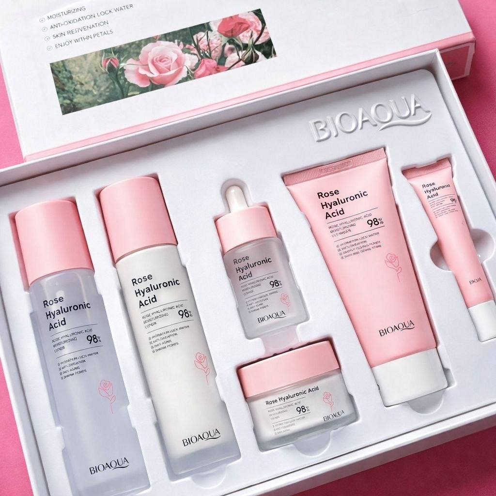 🩷 KIT DE ROSAS Y ÁCIDO HIALURÓNICO BIOAQUA 🩷