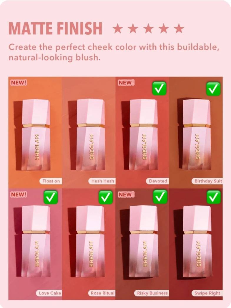 RUBOR LIQUIDO SHEGLAM 🥰💗