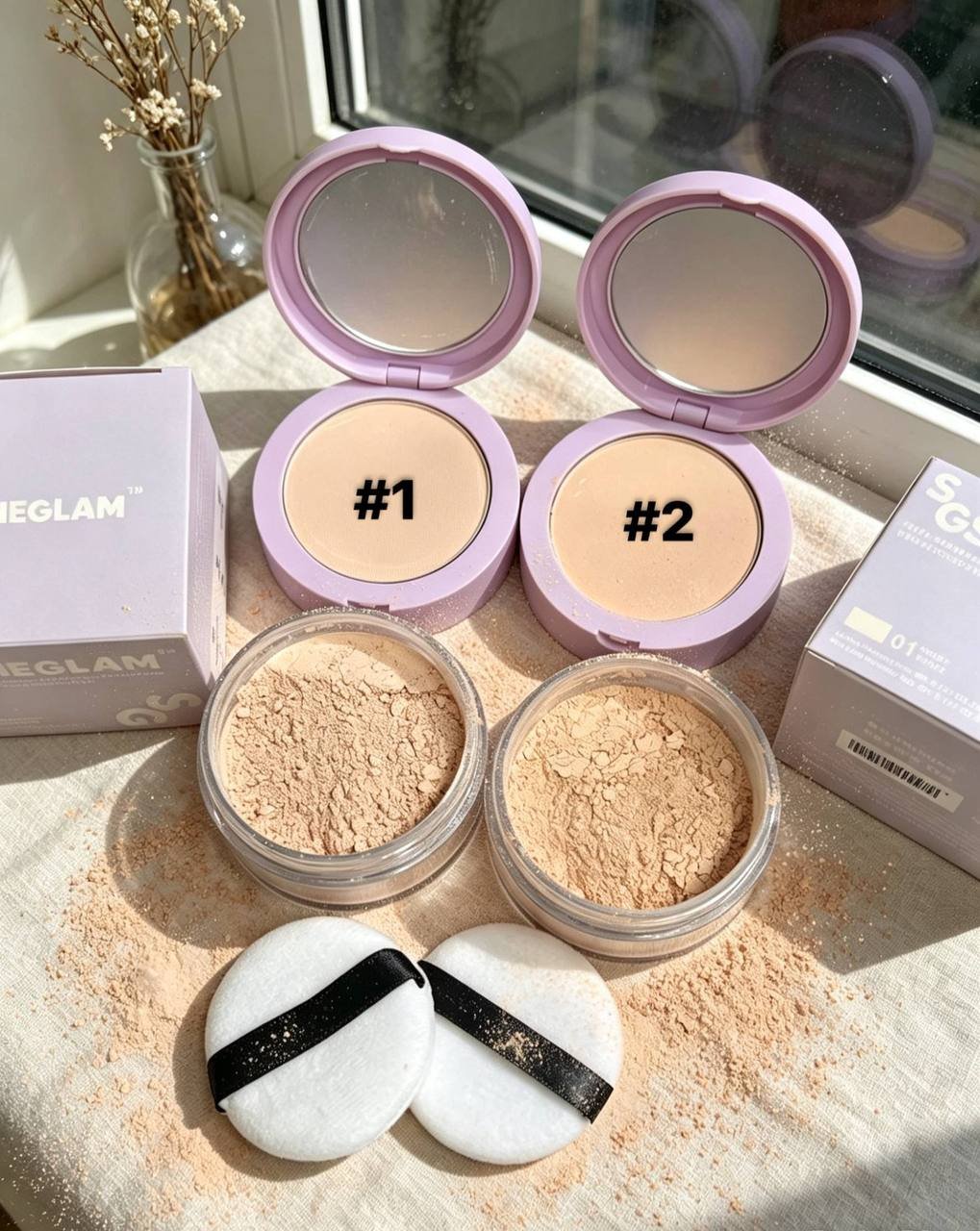 💜 POLVO SUELTO 2 en 1 SHEGLAM 💜 De empaque morado 🙆🏼‍♀️