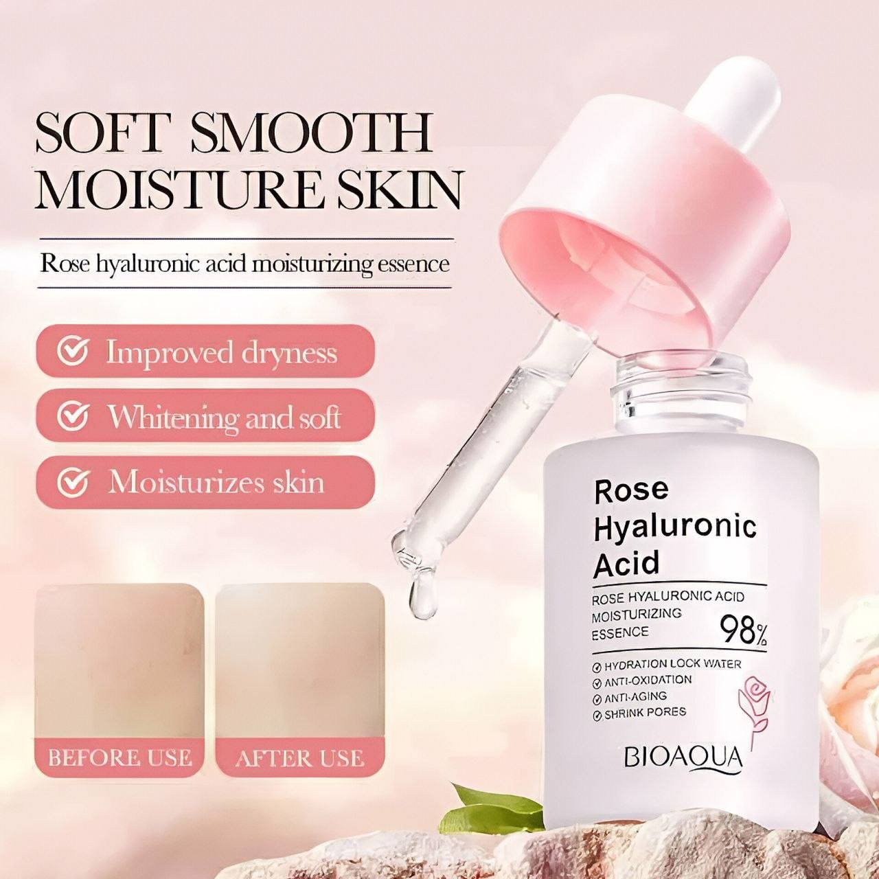 🌸 SERUM FACIAL DE ROSAS 🌸 Original Bioaqua✨