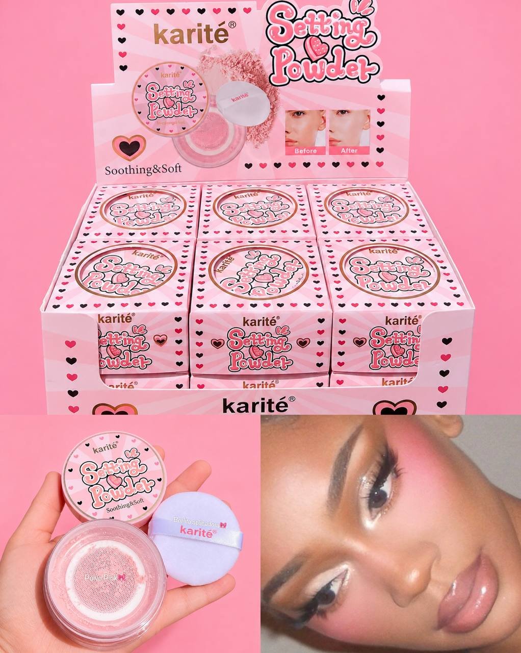 💖 POLVO SUELTO ROSA KARITÉ 💖