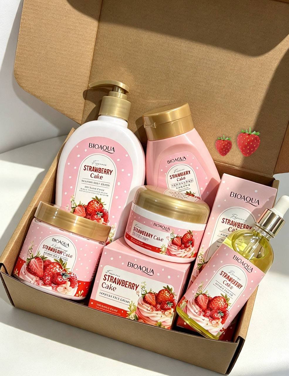 🍓 KIT RUTINA CORPORAL FRESA 🍓 ORIGINAL BIOAQUA✨